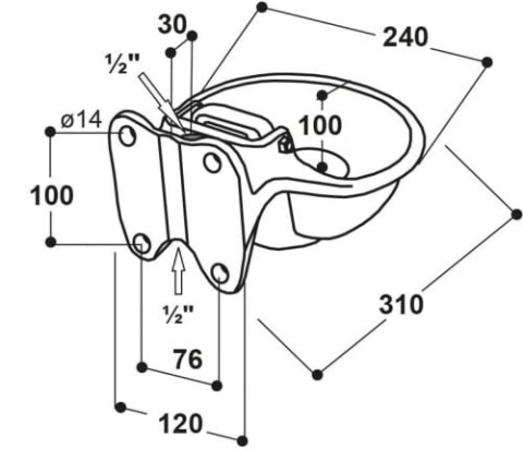 Poidło Suevia, model 115 – Kerbl – Niezawodne i praktyczne poidło do codziennego użytku