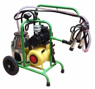 Mobilna dojarka dla krów – pojedyncza, 0,55 kW, 200 l/min, Canagri