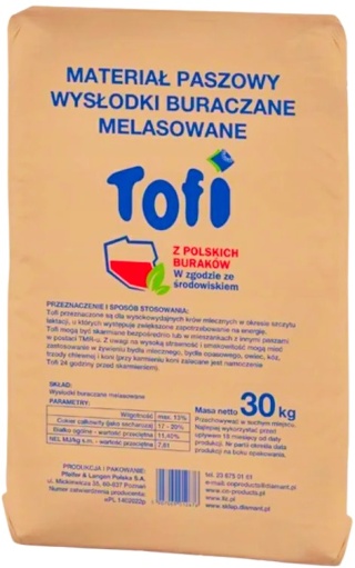 Wysłodki Melasowane TOFI – 30kg – Naturalna Energia z Buraka