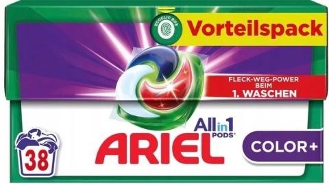 Ariel 3in1 Kapsułki do Prania – Kolor+ – 38 prań