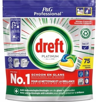 DREFT PLATINUM – kapsułki do zmywarki Lemon 75 szt.