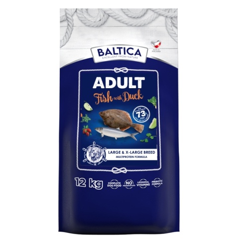 BALTICA EXCELLENT Adult Fish with Duck L/XL 12 kg – Bezzbożowa karma z rybą i kaczką dla psów ras dużych
