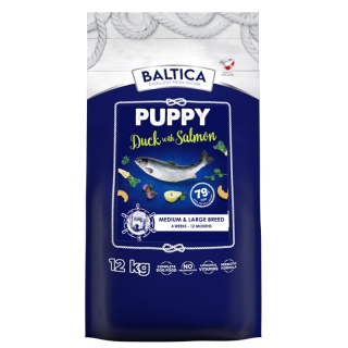 BALTICA EXCELLENT Puppy Duck with Salmon M/L 12 kg – Bezzbożowa karma super premium dla szczeniąt dużych i średnich ras