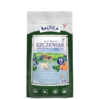 BALTICA SMAKI REGIONÓW Szczeniak Jagnięcina z Cielęciną S/L/XL 6 kg – Bezzbożowa karma super premium dla szczeniąt