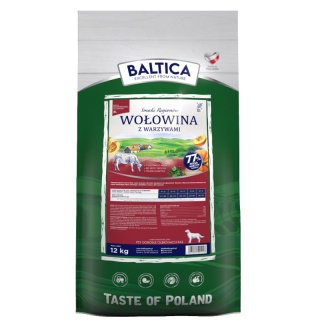 BALTICA SMAKI REGIONÓW Wołowina z Warzywami XL 12 kg – Bezzbożowa karma super premium dla dorosłych ras olbrzymich