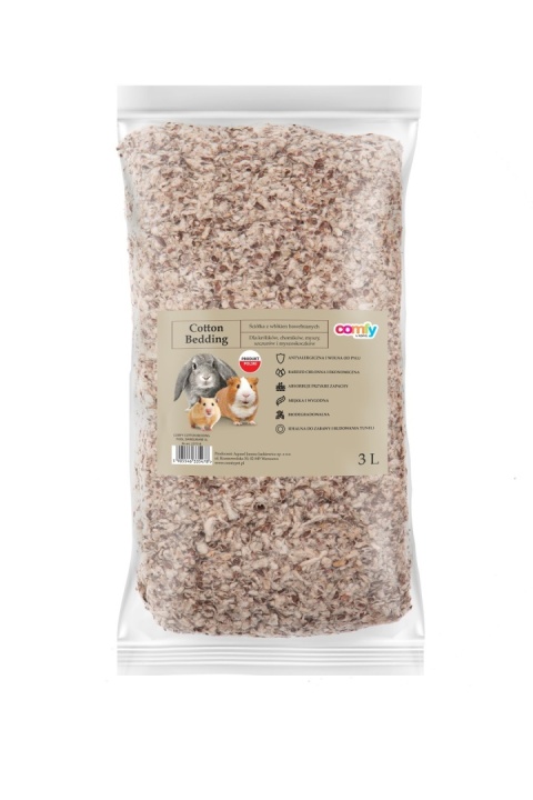 COMFY COTTON BEDDING – naturalne podłoże bawełniane dla gryzoni 3 L