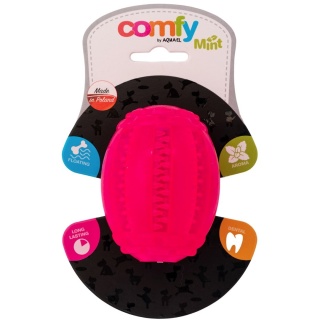 COMFY MINT DENTAL RUGBY – trwała piłka dentystyczna 8 × 6,5 cm (róż)