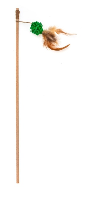 ECOMFY GAIA – Wędka z rattanem 50 cm zabawka dla kota