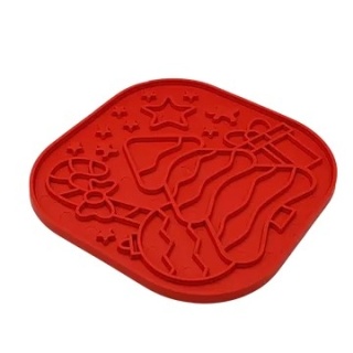 Fiboo – Świąteczna Mata Lollipop XMAS Czerwona 19x19 cm