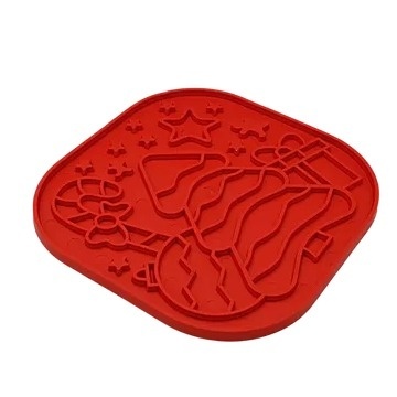 Fiboo – Świąteczna Mata Lollipop XMAS Czerwona 19x19 cm