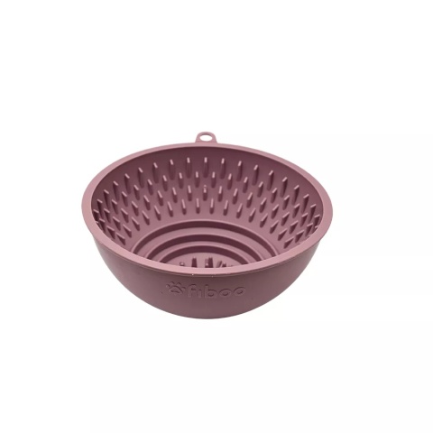 Fiboo - flip fiboowl - dwustronna miska z funkcją maty do lizania - Różowa