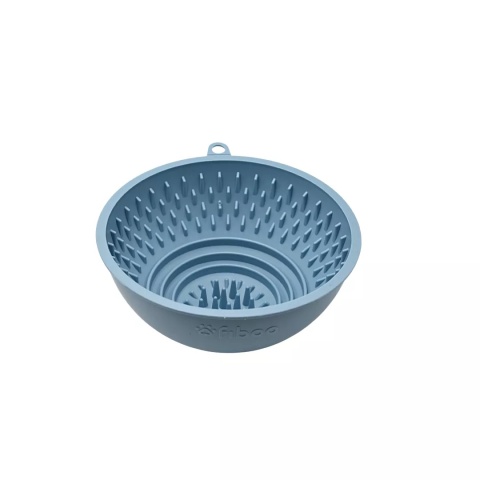 Fiboo - flip fiboowl - dwustronna miska z funkcją maty do lizania - Niebieska