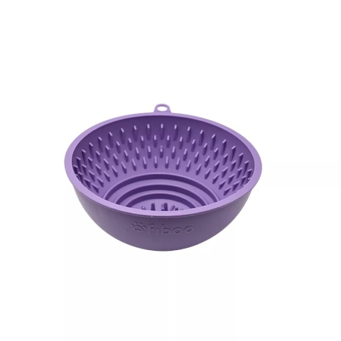 Fiboo - flip fiboowl - dwustronna miska z funkcją maty do lizania - Fioletowy
