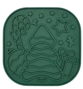 Fiboo – Świąteczna Mata Lollipop XMAS Zielona 19x19 cm