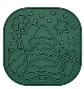 Fiboo – Świąteczna Mata Lollipop XMAS Zielona 19x19 cm