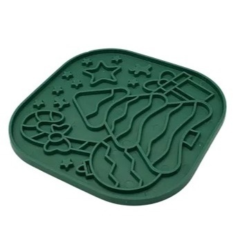 Fiboo – Świąteczna Mata Lollipop XMAS Zielona 19x19 cm