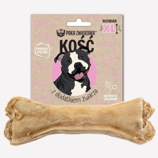 Gryzak dla psa PAKA ZWIERZAKA kość z dodatkiem żwacza XL- 17 cm 115 g