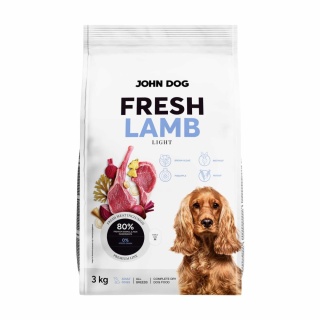 Karma sucha John Dog Fresh Jagnięcina 12 kg, light