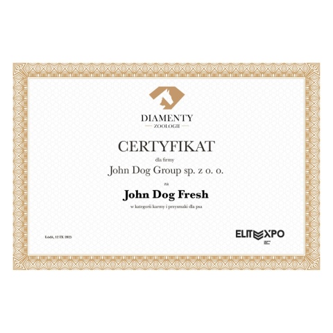 Karma sucha dla psa Indyk i wołowina John Dog Fresh 3 kg