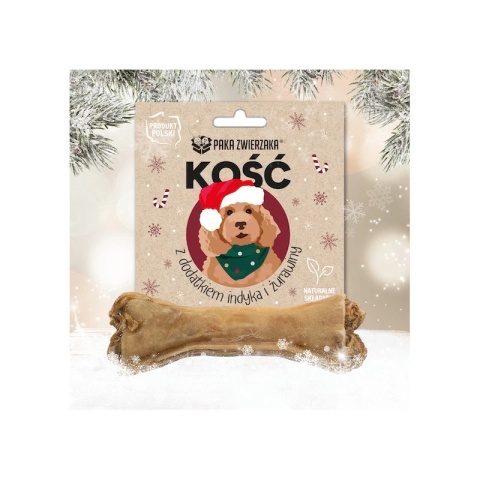 Paka Zwierzaka - Kość Świąteczna z dodatkiem indyka i żurawiny 12cm