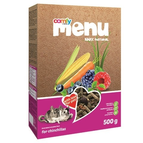 COMFY MENU – pełnoporcjowy granulat dla szynszyli 500 g