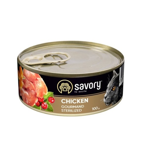 SV CAT CAN Sterilised Chicken 100 g – lekkostrawny pasztet dla kotów po sterylizacji
