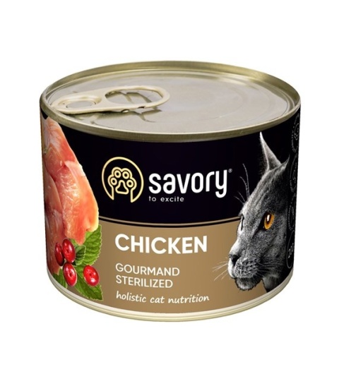 SV CAT CAN Sterilised Chicken 200 g – lekkostrawny pasztet dla kotów po sterylizacji