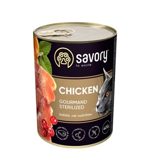 SV CAT CAN Sterilised Chicken 400 g – lekkostrawny pasztet dla kotów po sterylizacji
