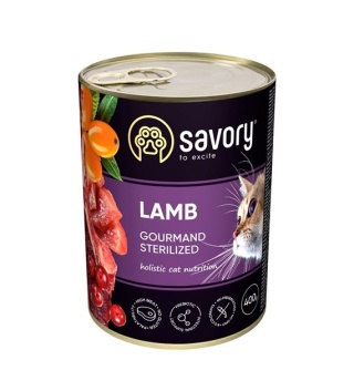 SV CAT CAN Sterilised Lamb & Turkey 400 g – delikatny pasztet dla kotów po sterylizacji