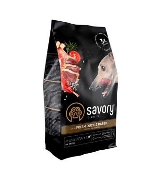 Savory ADULT All Breeds – Fresh Duck & Rabbit 3 kg karma dla psa