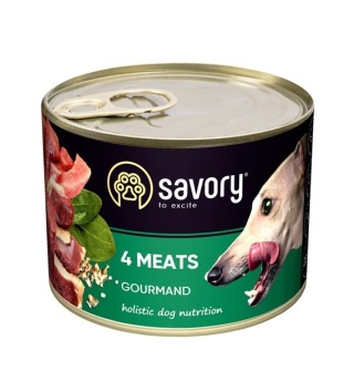 Savory Pasztet 4 Mięsa dla Wybrednych Psów – 200 g