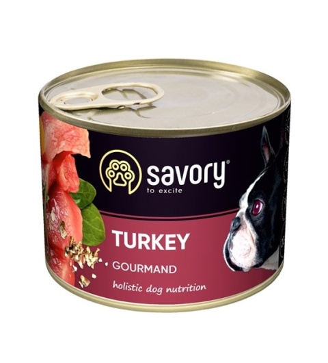 Savory – karma mokra z indykiem dla wybrednych psów | 200 g