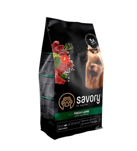 Savory – sucha karma z jagnięciną dla psów dorosłych małych ras | 3 kg