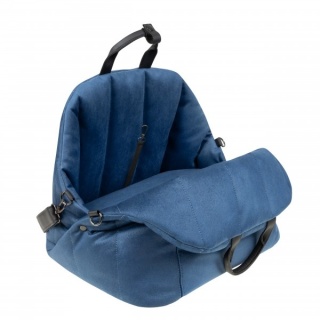 Welurowa torba transportowa RECOBED GRANATOWA – elegancka, miękka i funkcjonalna torba 3w1 dla psa i kota