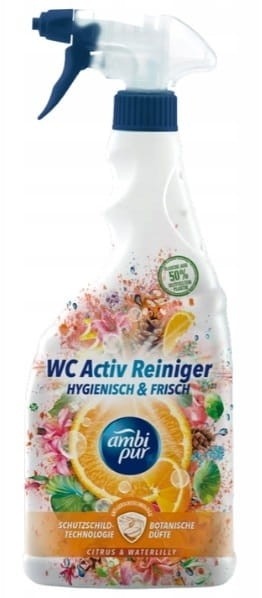AMBI PUR Bad Spray Citrus & Waterlily – preparat do czyszczenia łazienki | 750 ml