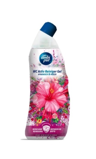 AMBI PUR WC Active Gel Pink Hibiscus & Rose – żel do WC | 750 ml