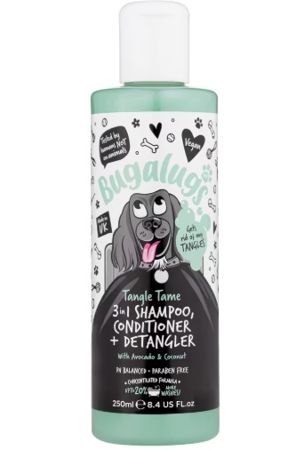 Bugalugs Tangle Tame 3in1 Shampoo - szampon z odżywką i rozkołtuniacz, o zapachu awokado i kokosa - 250ml