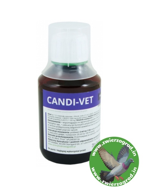 Centrum Zdrowia Gołębi Candi - Vet , Kompleksowa walka z grzybicą – od jelit po gołębnik 125 ml