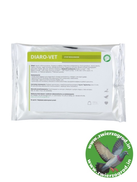 Centrum Zdrowia Gołębi Diaro - Vet , Wsparcie w biegunce i zdrowy układ pokarmowy 200g