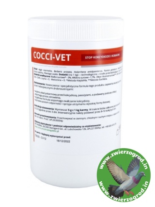 Centrum Zdrowia Gołębi Cocci - Vet , STOP kokcydiozie i robakom 500 g