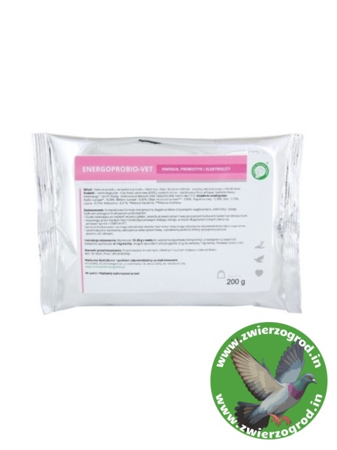 Centrum Zdrowia Gołębi ENERGOPROBIO-VET Energia Probiotyk Elektrolity 200g 