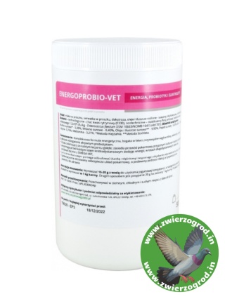 Centrum Zdrowia Gołębi ENERGOPROBIO-VET Energia Probiotyk Elektrolity 500g 