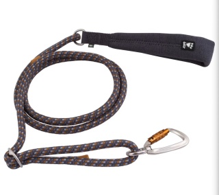 Hurtta Adjustable Rope Leash Eco Blackberry - regulowana smycz linka z miękkim uchwytem dla psa, szaro-miodowa 11mm