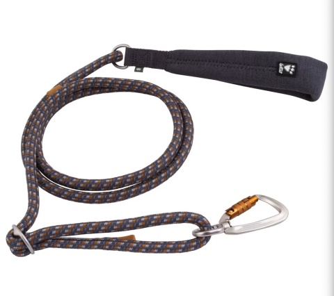 Hurtta Adjustable Rope Leash Eco Blackberry - regulowana smycz linka z miękkim uchwytem dla psa, szaro-miodowa 11mm