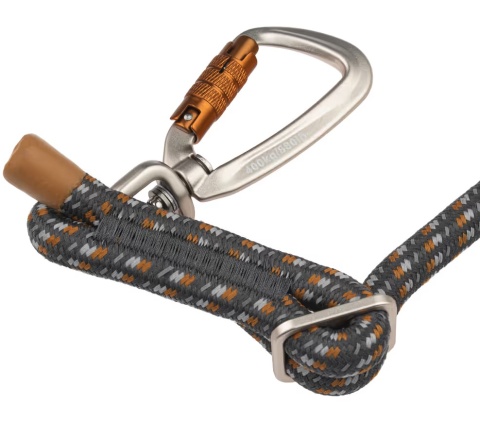 Hurtta Adjustable Rope Leash Eco Blackberry - regulowana smycz linka z miękkim uchwytem dla psa, szaro-miodowa 11mm