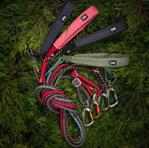 Hurtta Adjustable Rope Leash Eco Licorice - regulowana smycz linka z miękkim uchwytem dla psa, zielona 11 mm