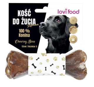 Lovi Food Premium Chewing Bone Horse Hide S - kość do żucia dla psa, 100% konina