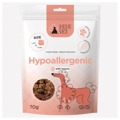 Paka Zwierzaka - PEPE VET - Hypoallergenic Insect 70g - Przysmaki funkcyjne z owadami