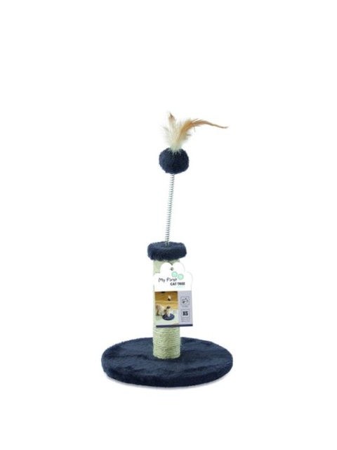 Drapak MY FIRST CAT TREE – z piórkiem | grafitowy