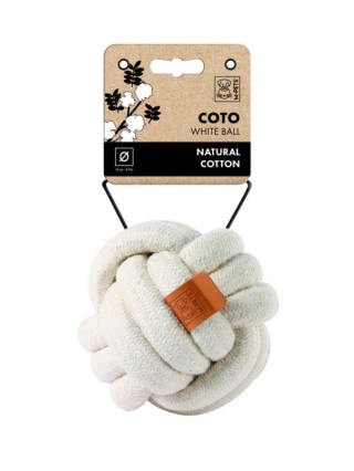 Zabawka COTO Ball – piłka dla psa | 6,5 cm | biała